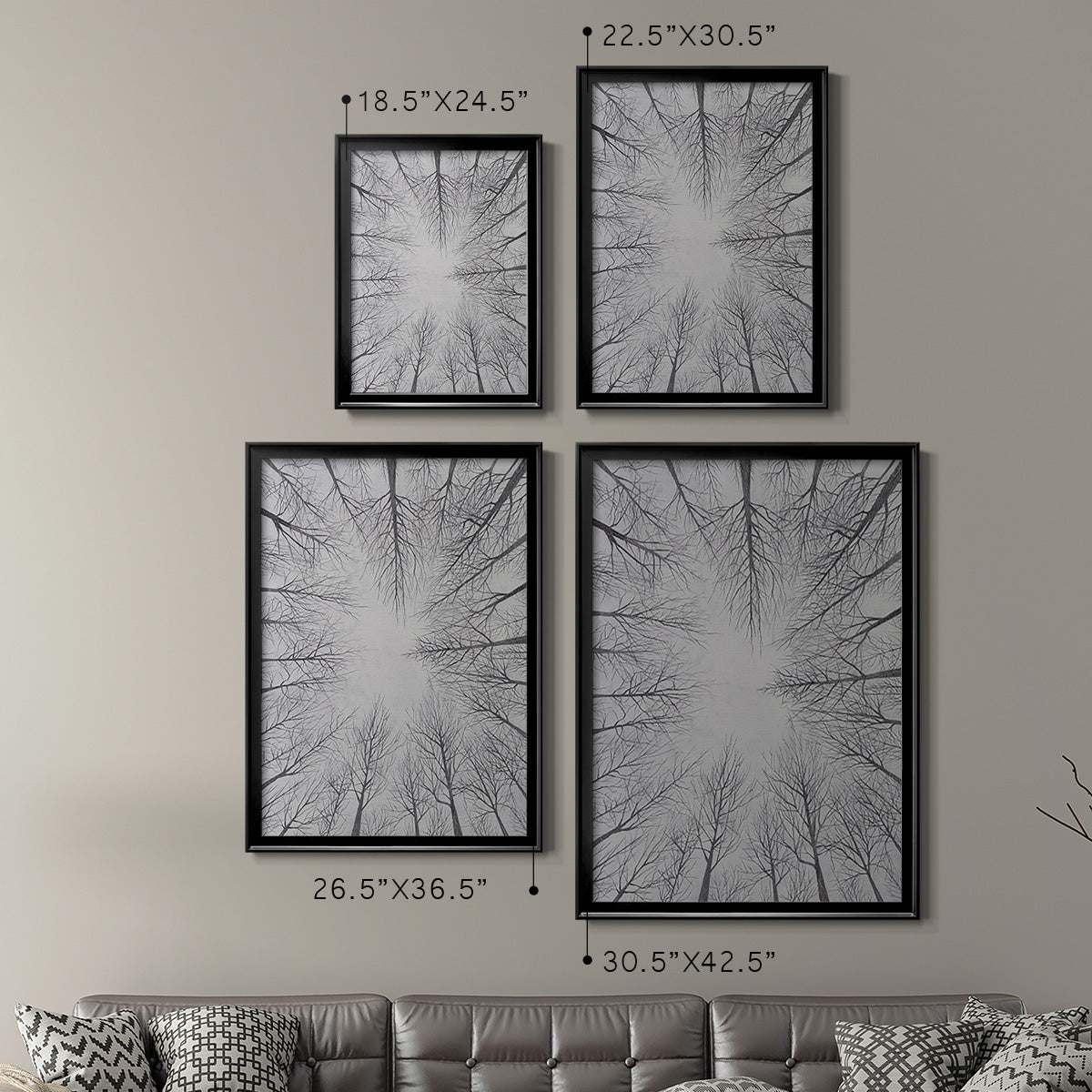 Deciduous Canopy I - Modern Framed Canvas Print