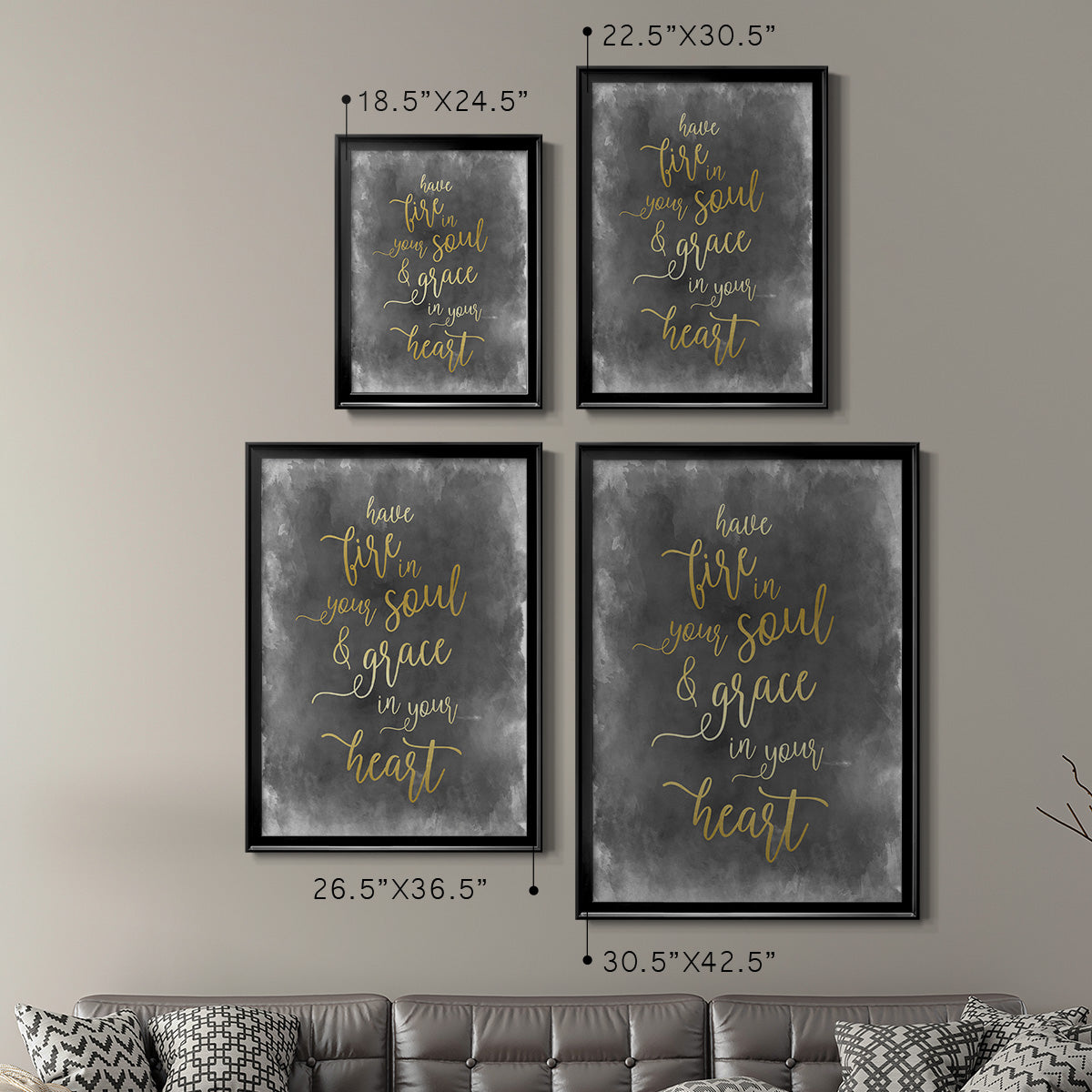 Fire in Your Soul - Modern Framed Canvas Print
