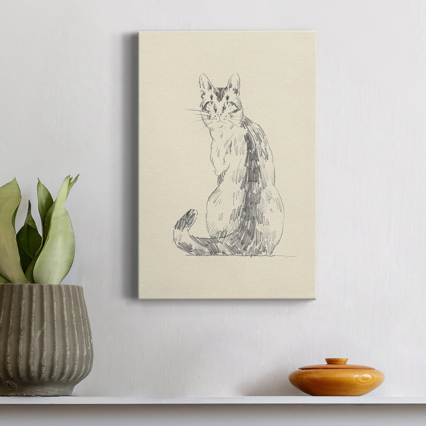 House Cat V Premium Gallery Wrapped Canvas - Ready to Hang