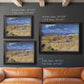Impressionist wheat harvest scene by Vincent van Gogh in an ornate black frame with gilded inner detail shown in multiple size options.
