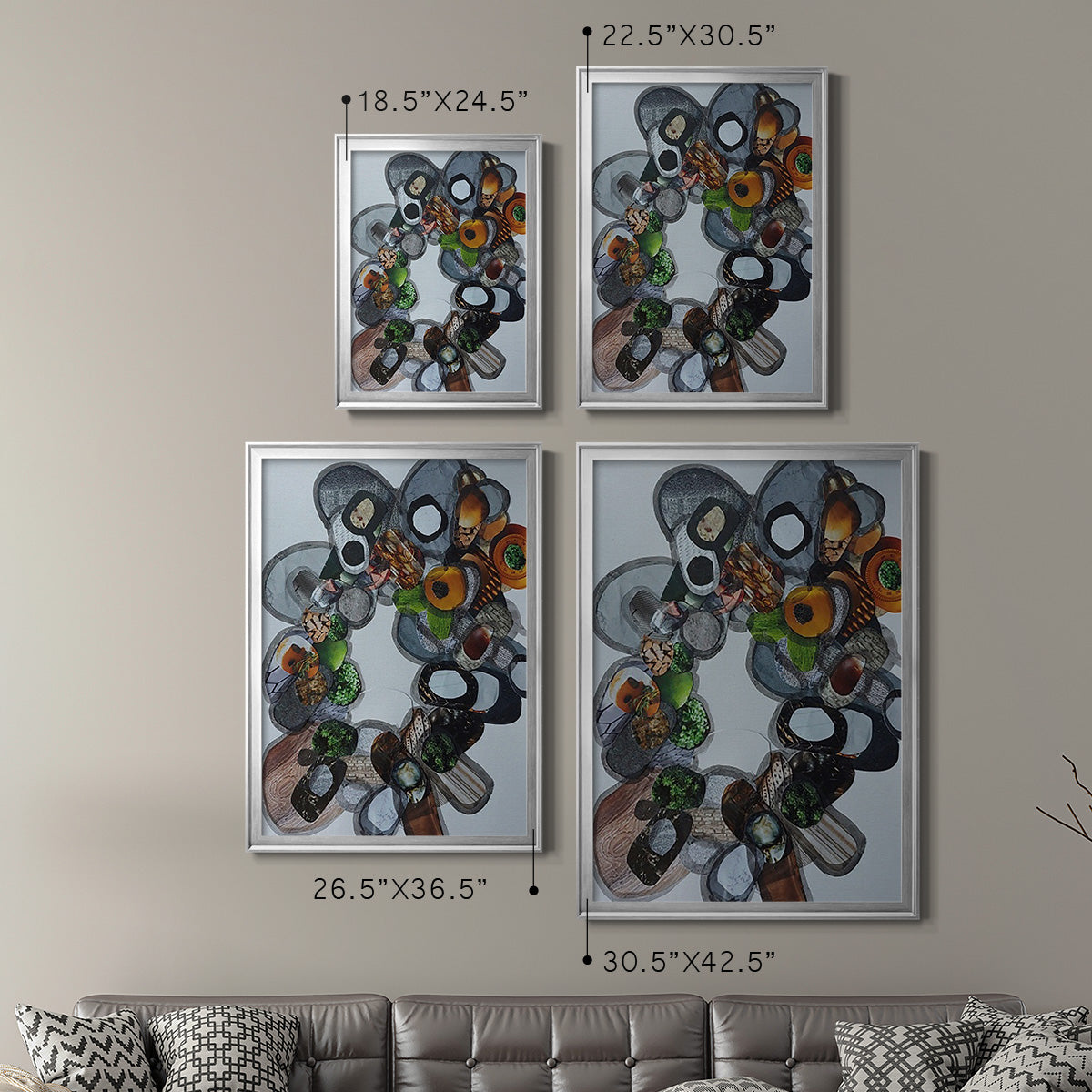 Amelia Island Stones - Modern Framed Canvas Print
