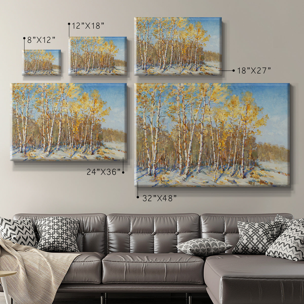 Autumn Trees Premium Gallery Wrapped Canvas - Ready to Hang