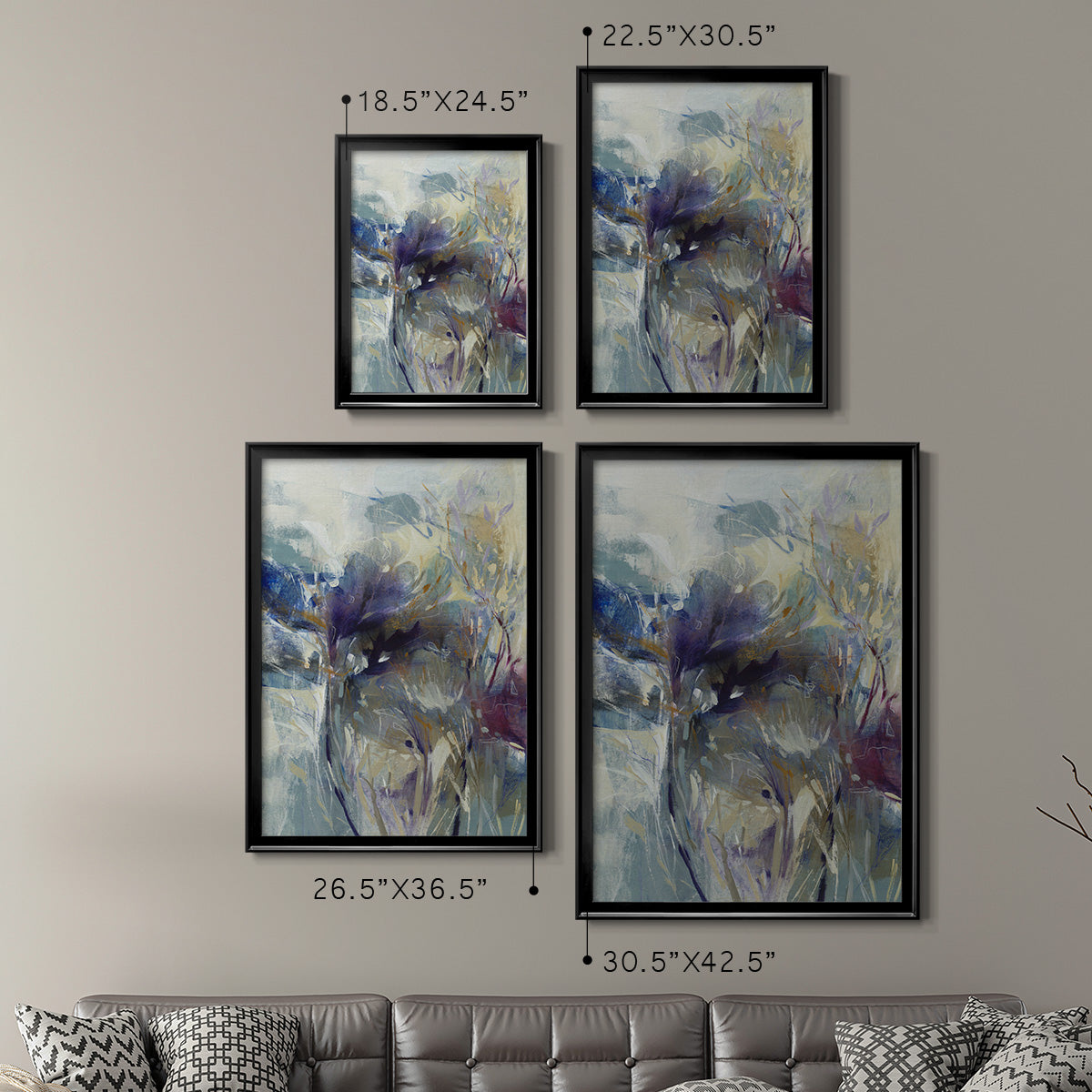 Meadow Saffron I - Modern Framed Canvas Print