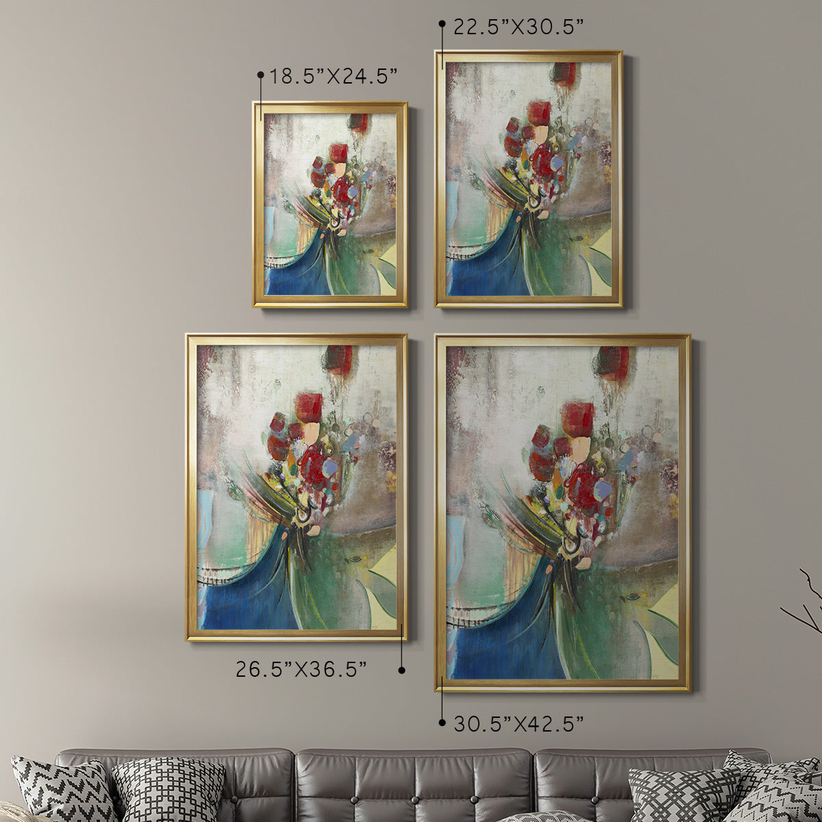 Celebration II - Modern Framed Canvas Print