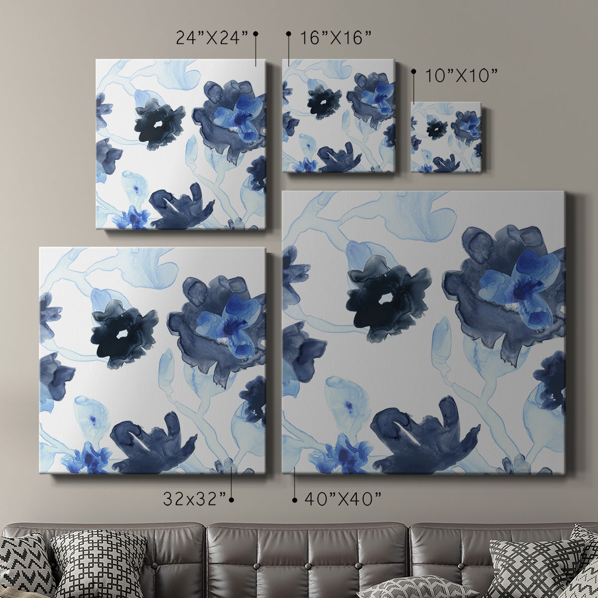 Blue Gossamer Garden III - Canvas Art Print
