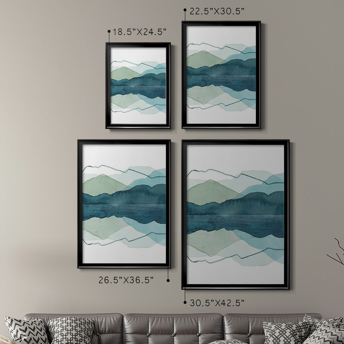 Icicle Range II - Modern Framed Canvas Print