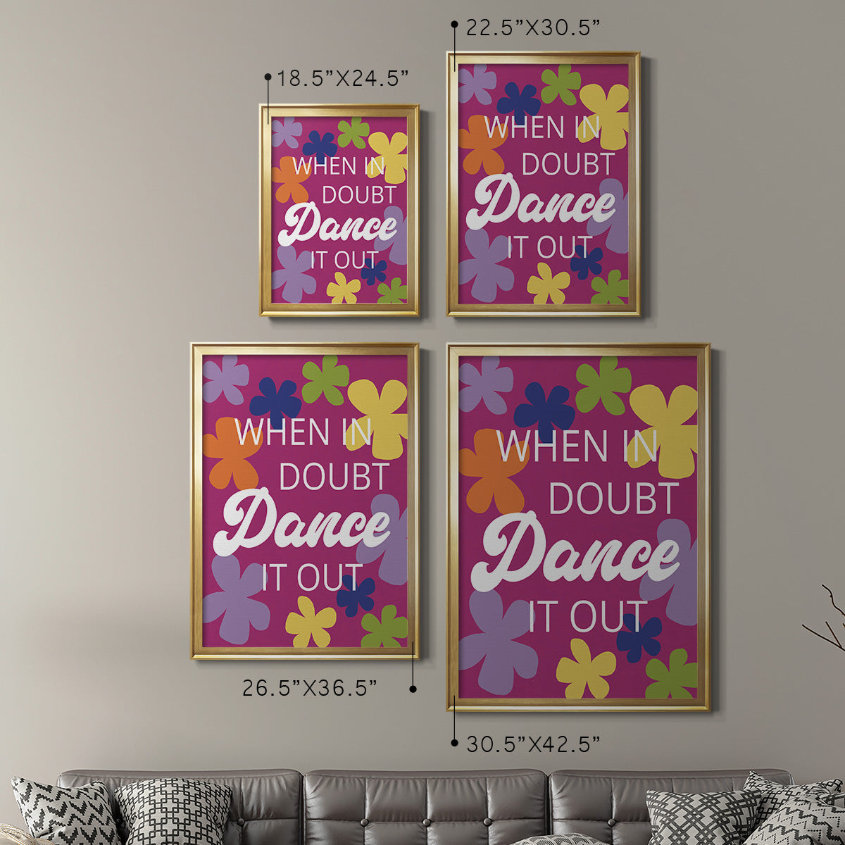 Dance It Out - Modern Framed Canvas Print