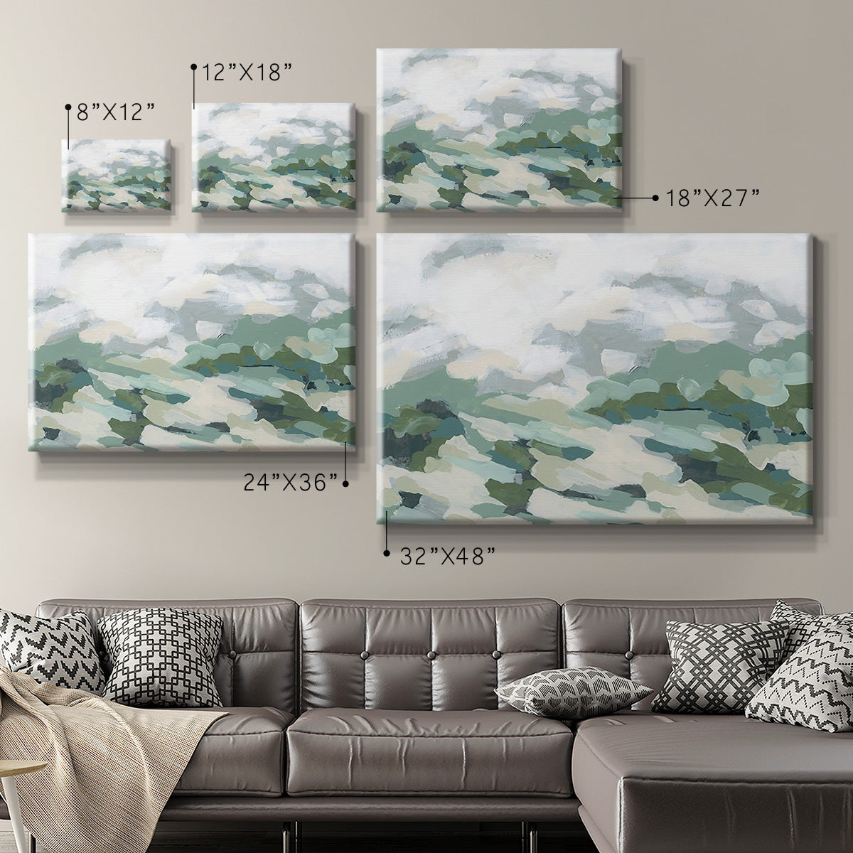 Verdant Hillside I Premium Gallery Wrapped Canvas - Ready to Hang