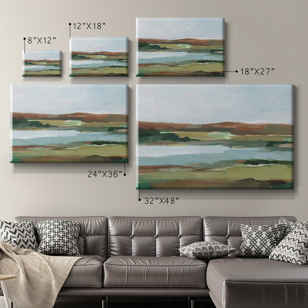 Autumn River Crossing II Premium Gallery Wrapped Canvas - Ready to Hang