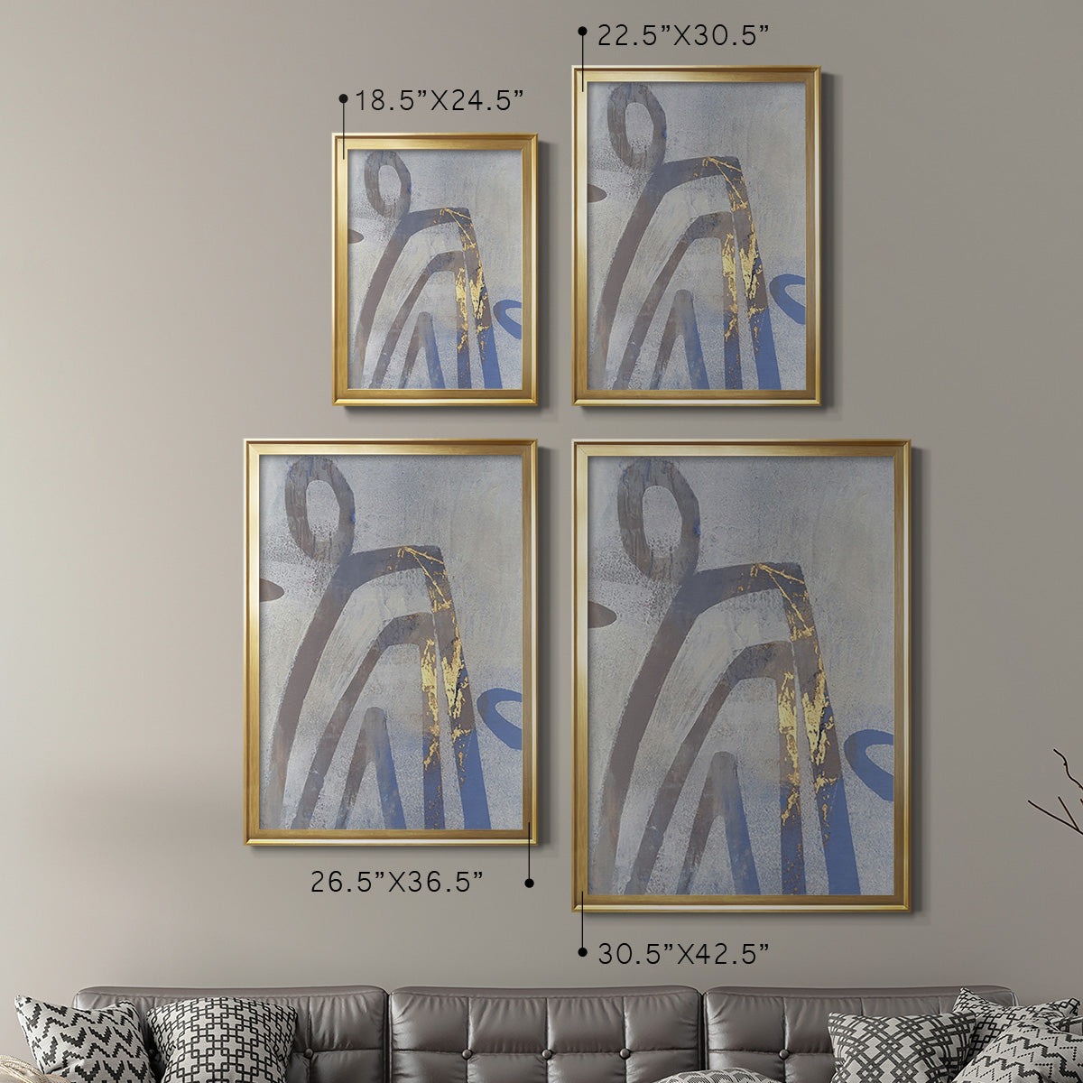 Linx II - Modern Framed Canvas Print