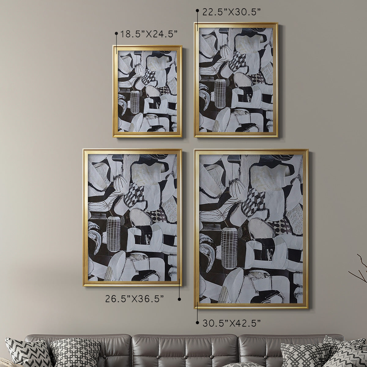 Beverlywood City Forms - Modern Framed Canvas Print