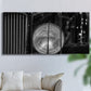 Three-panel canvas wall art featuring vintage car grille detail, displayed in a living room above a sofa.