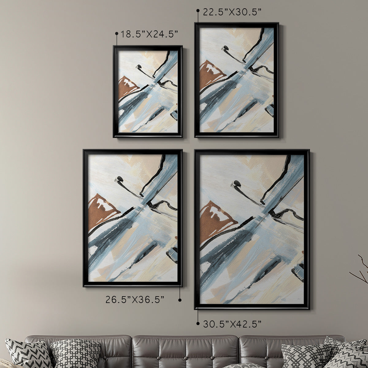 Dancing Wind Revisit I - Modern Framed Canvas Print