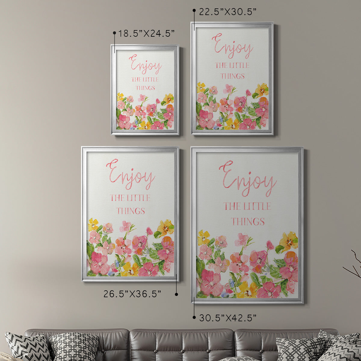 Little Things - Modern Framed Canvas Print