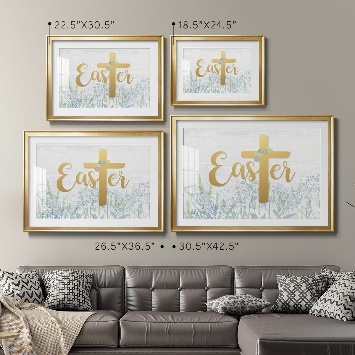 Easter Wildflowers - Modern Framed Art Print