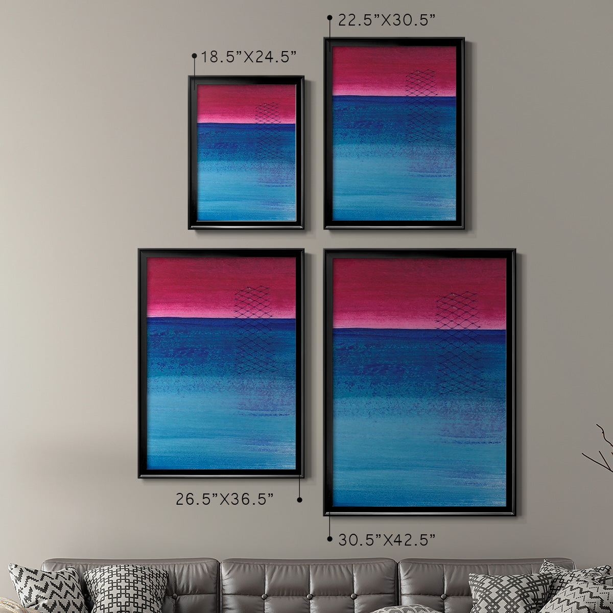 Gently Oppose I - Modern Framed Canvas Print