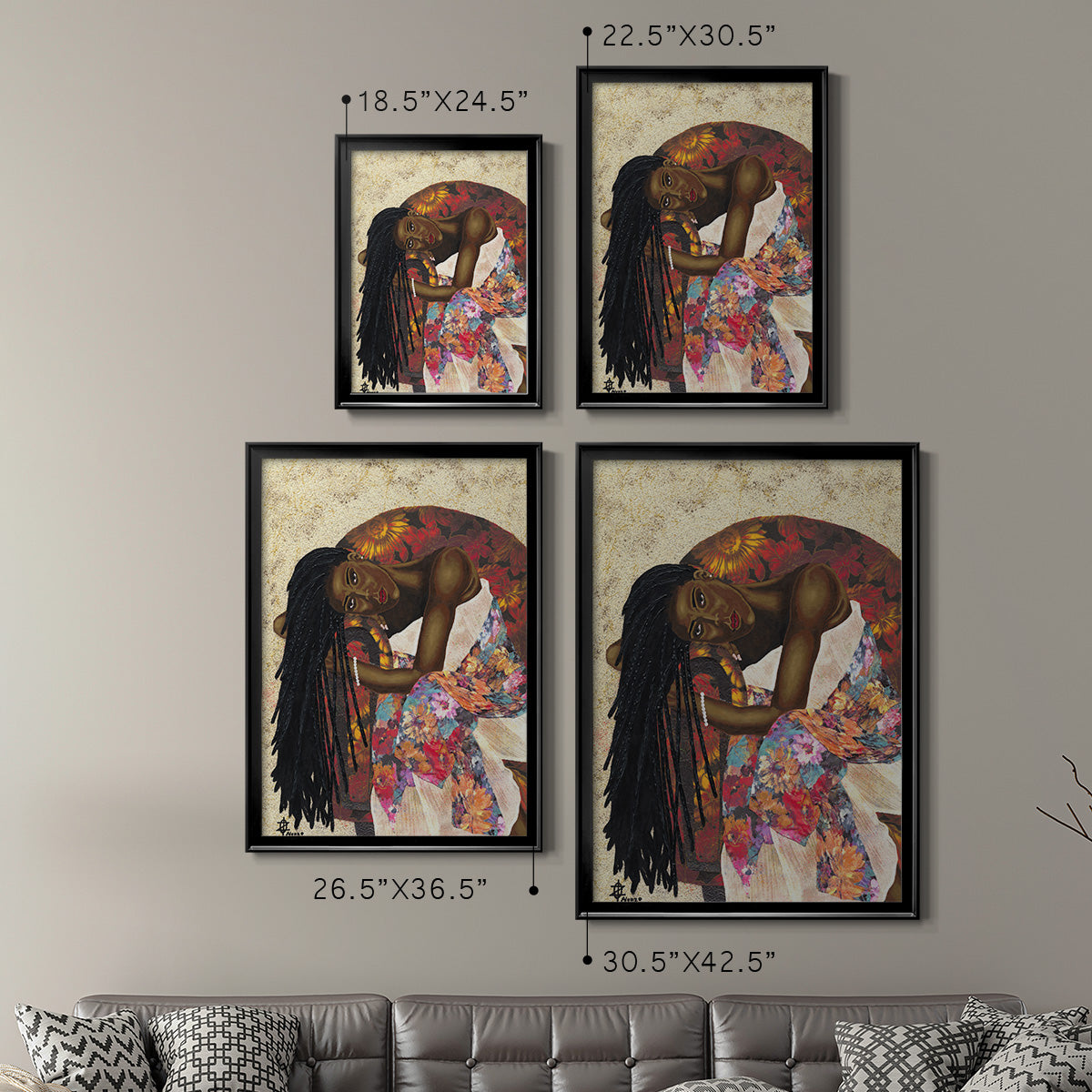 Woman Strong III - Modern Framed Canvas Print