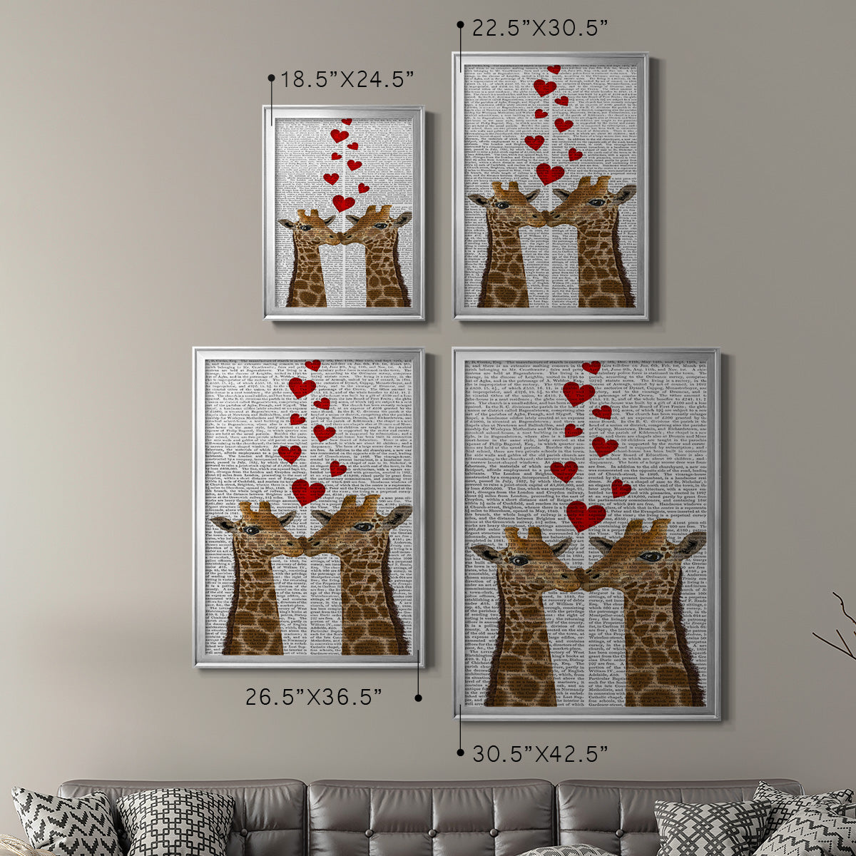 Love is in the Air Collection B - Modern Framed Canvas Print