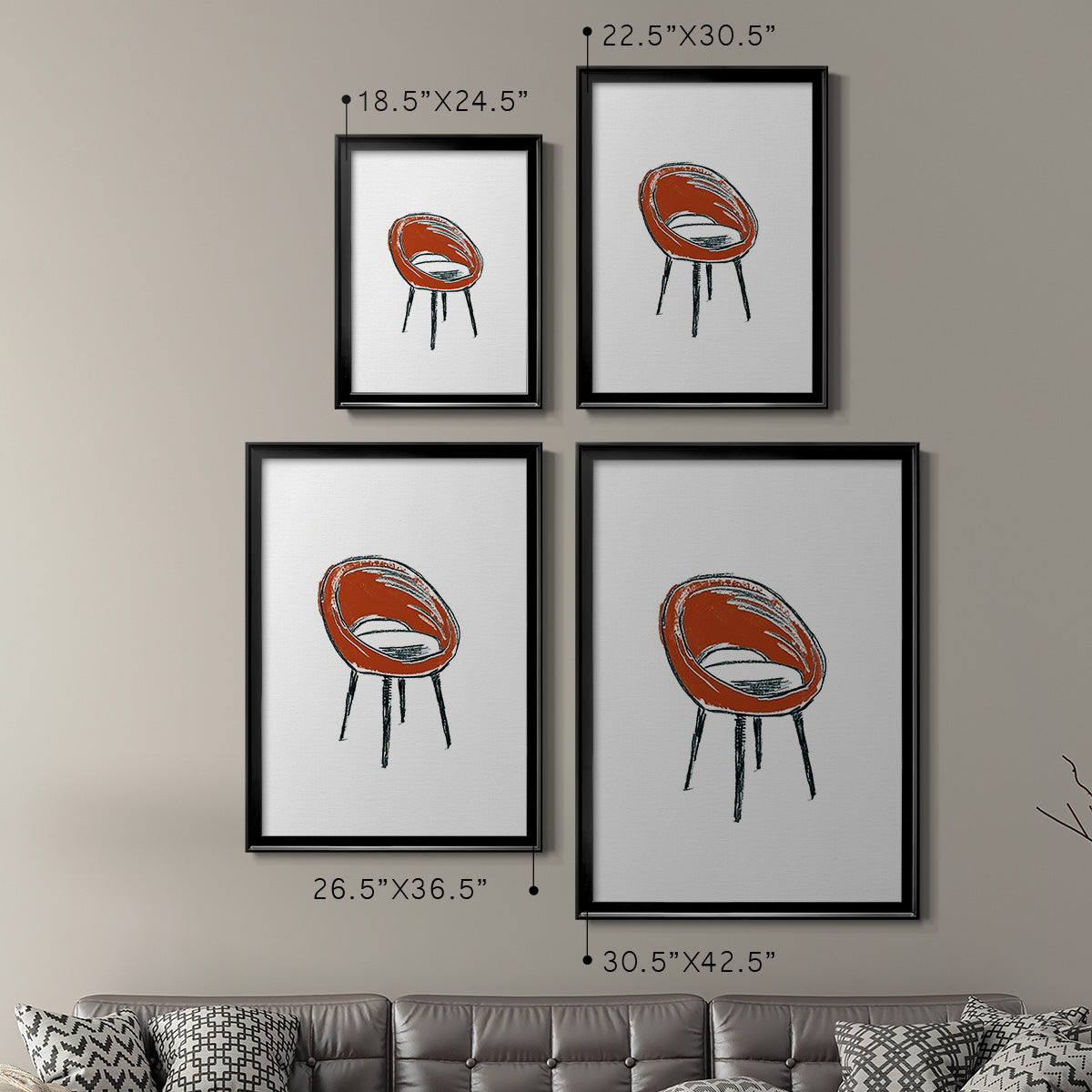 Take a Seat V - Modern Framed Canvas Print