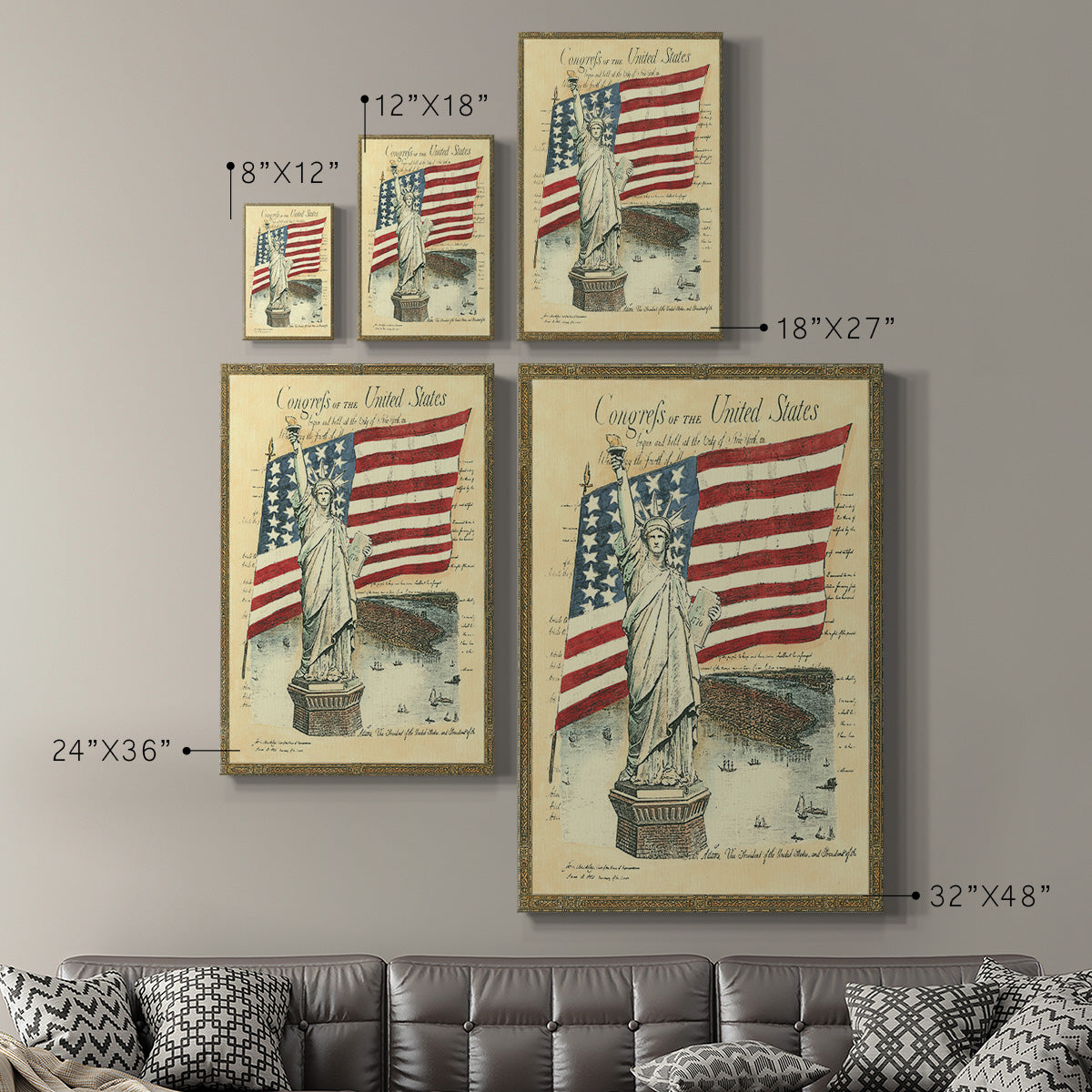 USE D # Proud To Be An American I Premium Gallery Wrapped Canvas - Ready to Hang