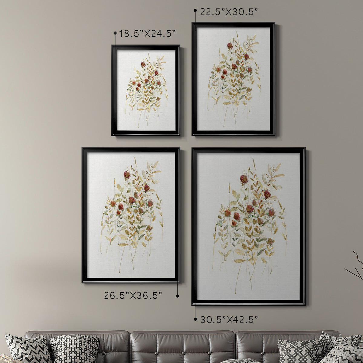 Wildflower Breeze I - Modern Framed Canvas Print