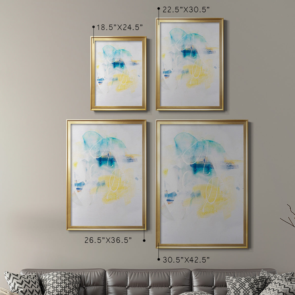 Spacial II - Modern Framed Canvas Print