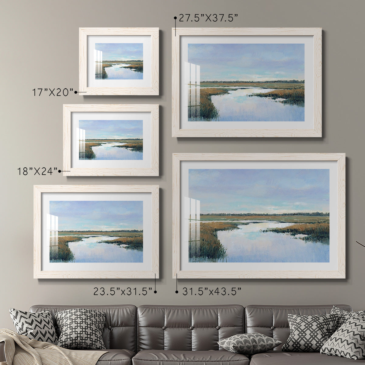 Coastal Plains I - Barnwood Framed Art Print