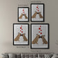 French Kiss and Hearts - Modern Framed Canvas Print
