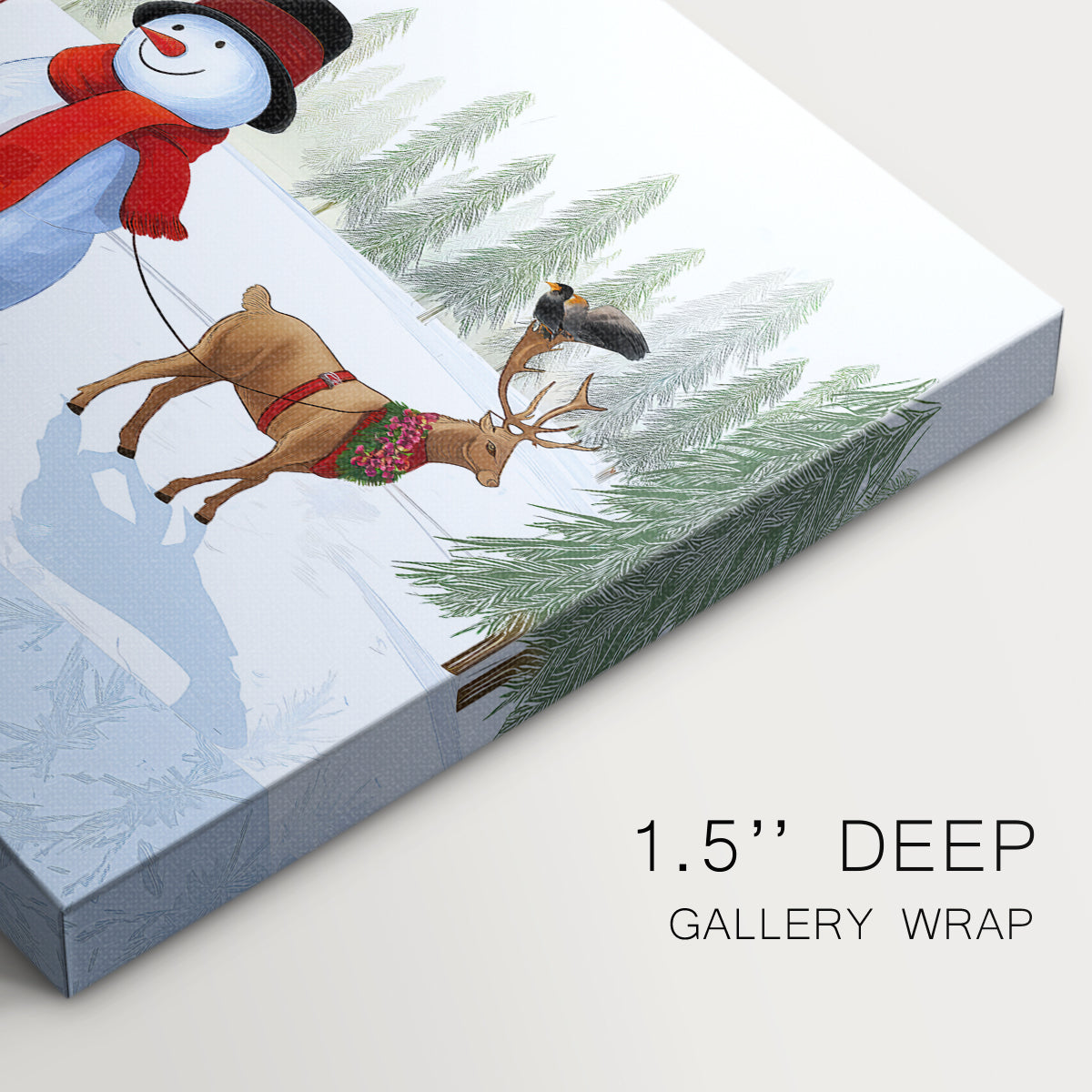 Pearled Pines Village - Canvas Art Print