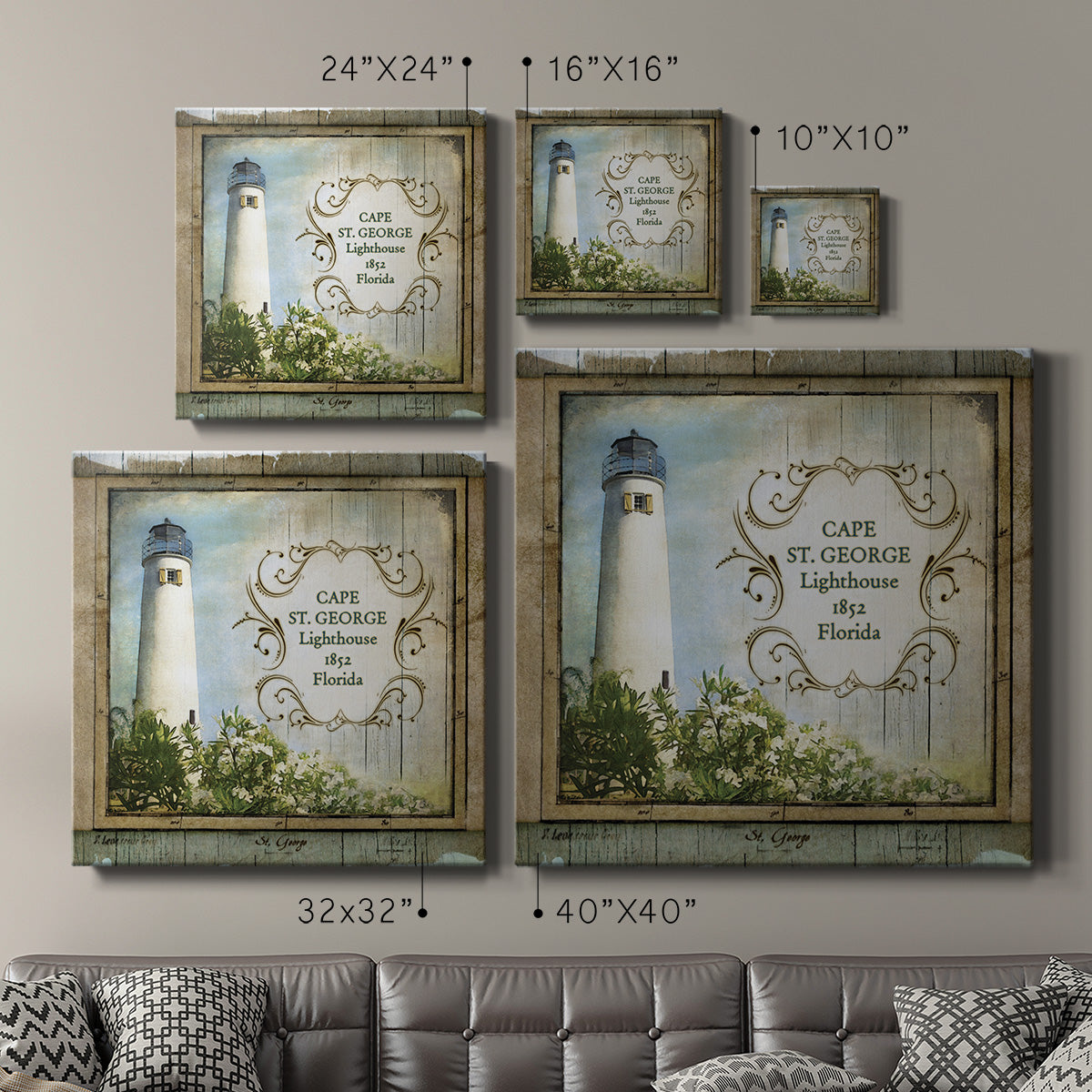 Florida Lighthouse X-Premium Gallery Wrapped Canvas - Ready to Hang