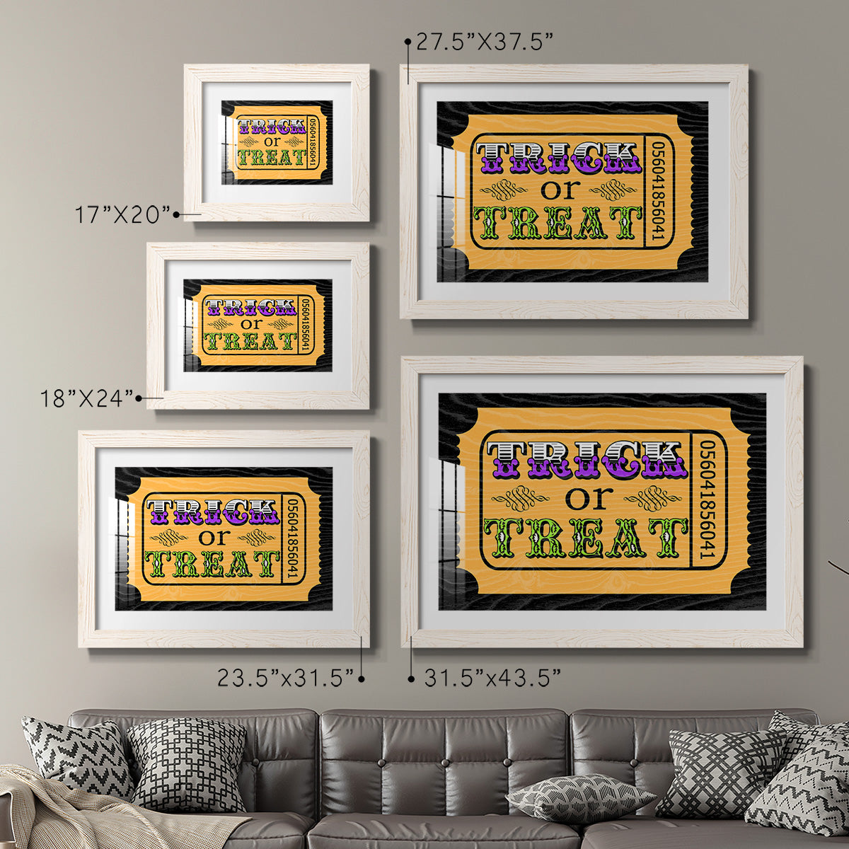 Trick or Treat Ticket - Barnwood Framed Art Print