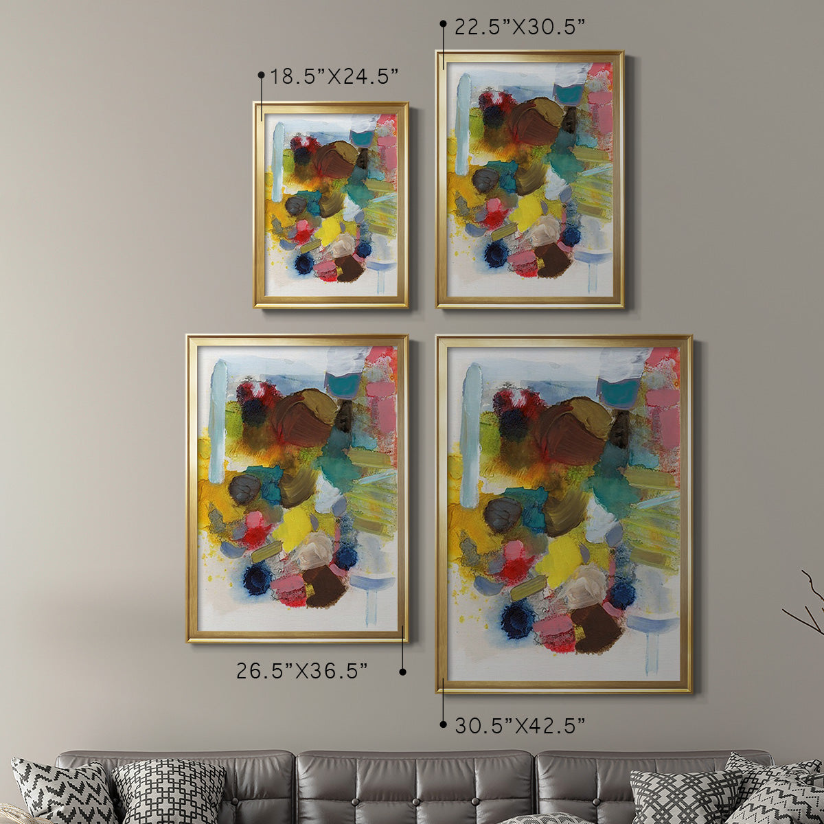 Everything at Once I - Modern Framed Canvas Print