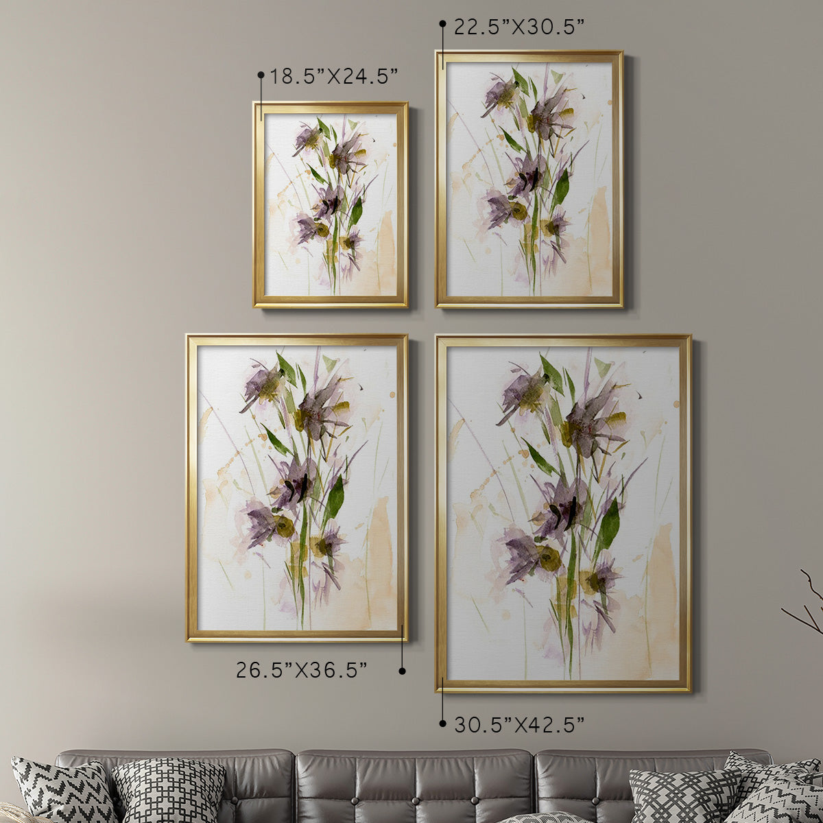 After Rain III - Modern Framed Canvas Print