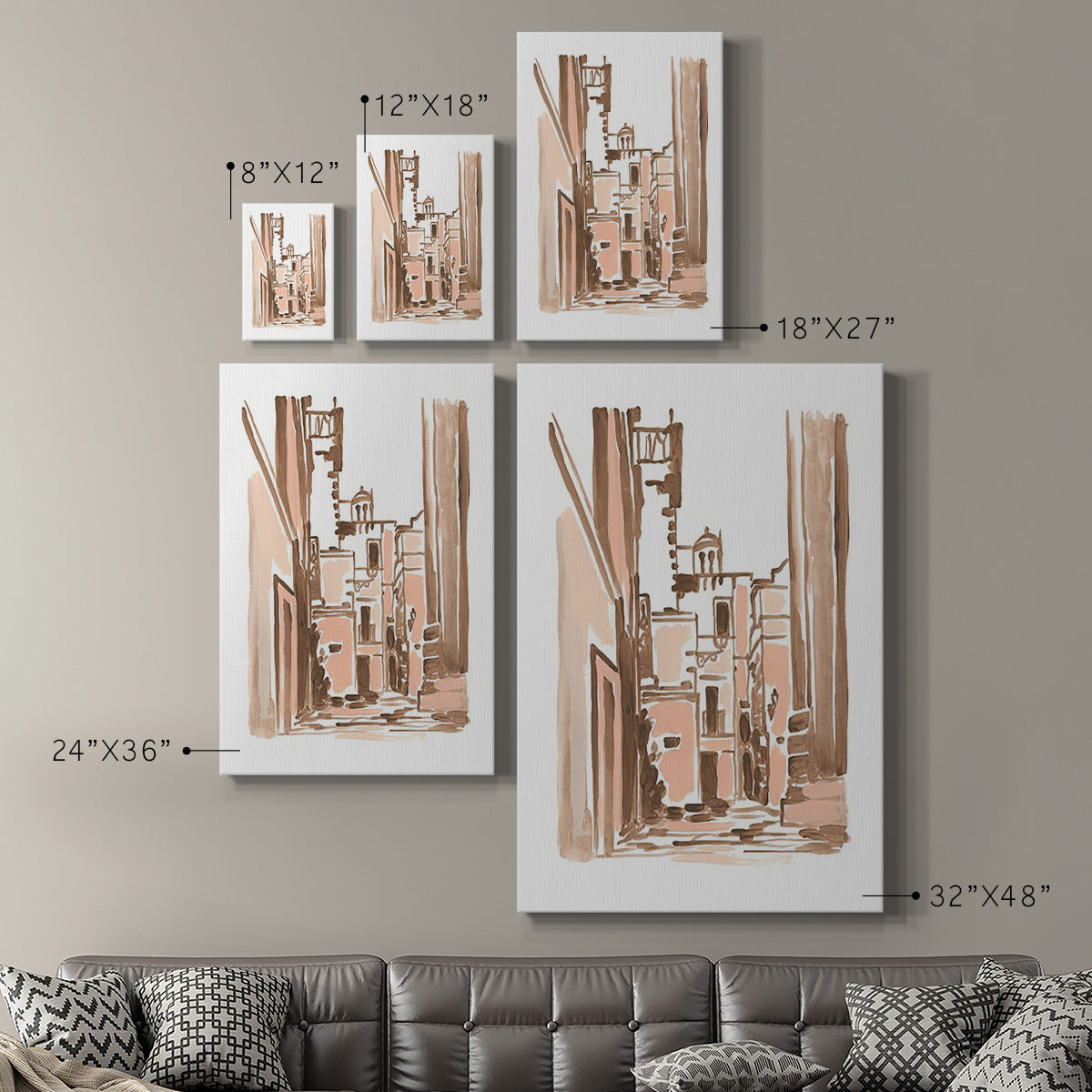 Blush Architecture Study II - Canvas Art Print