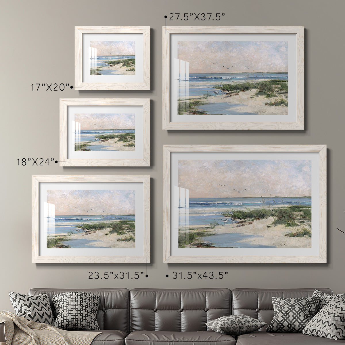 Soft Morning Sea - Barnwood Framed Art Print