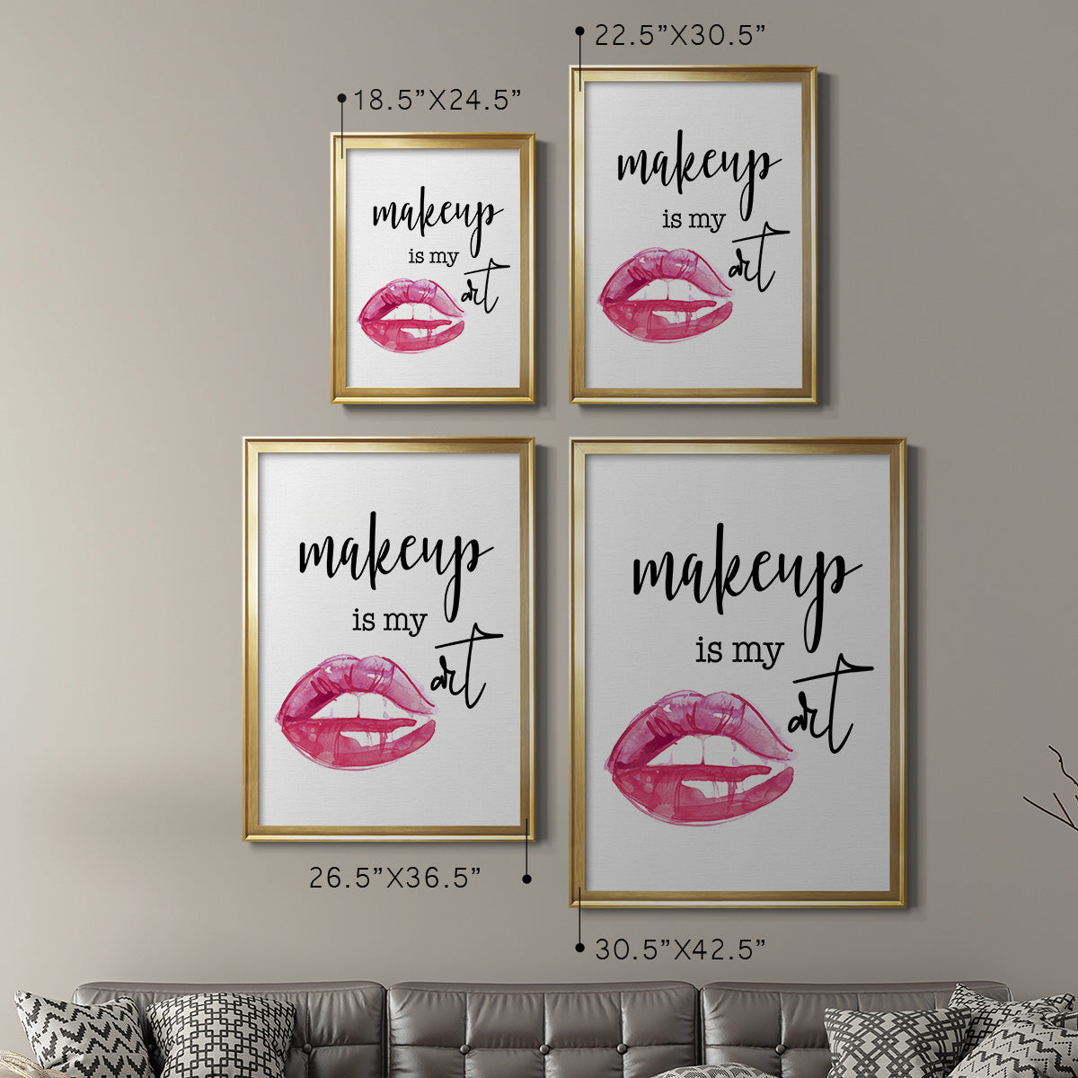 Makeup is My Art - Modern Framed Canvas Print