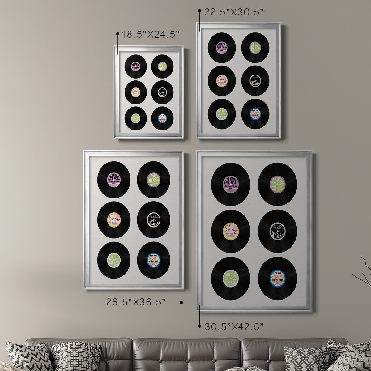 Vinyl Inspiration - Modern Framed Canvas Print