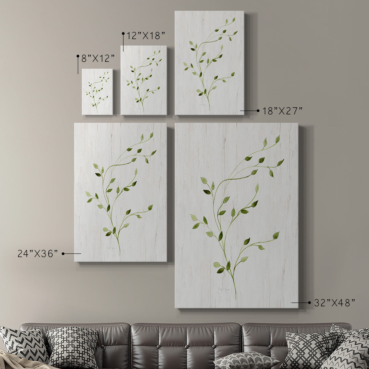Windblown Leaves I - Canvas Art Print