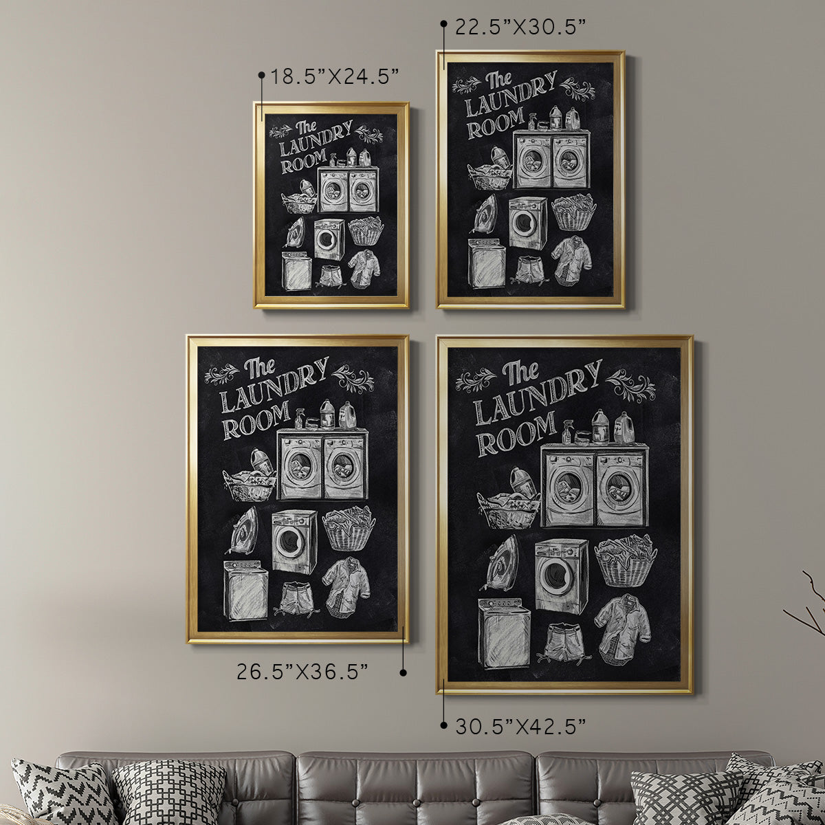 Laundry Room - Modern Framed Canvas Print