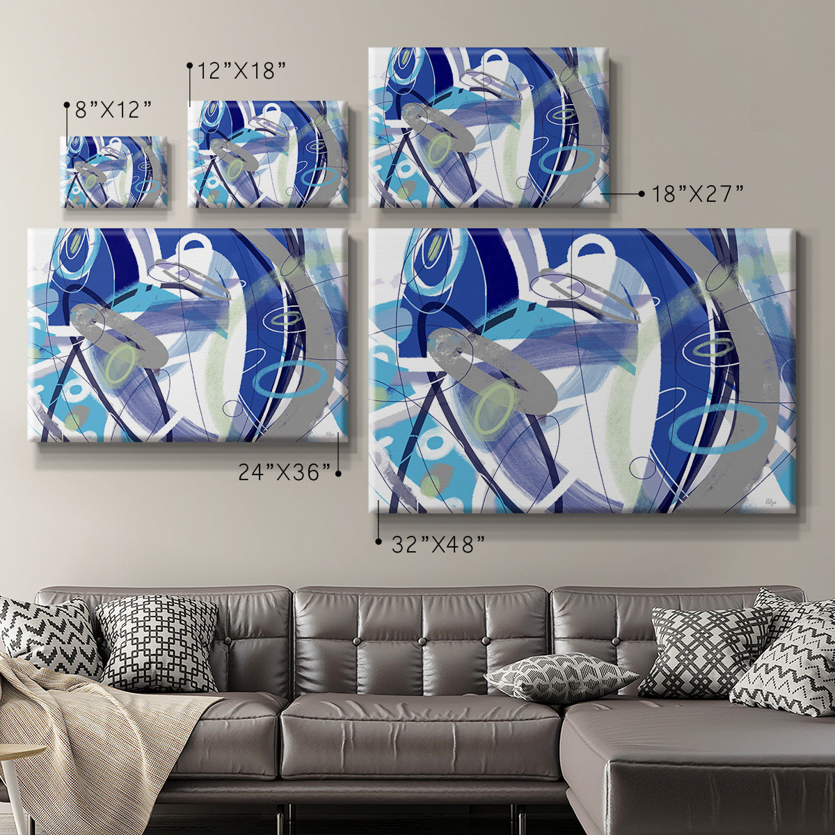 Blue Flow - Canvas Art Print