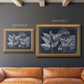 Foliage on Navy III Premium Framed Canvas- Ready to Hang