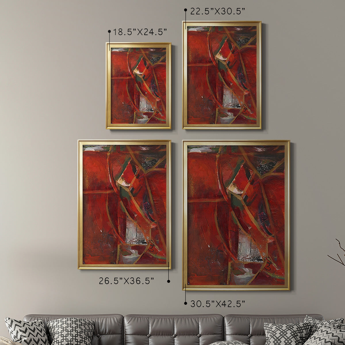 City Life II - Modern Framed Canvas Print