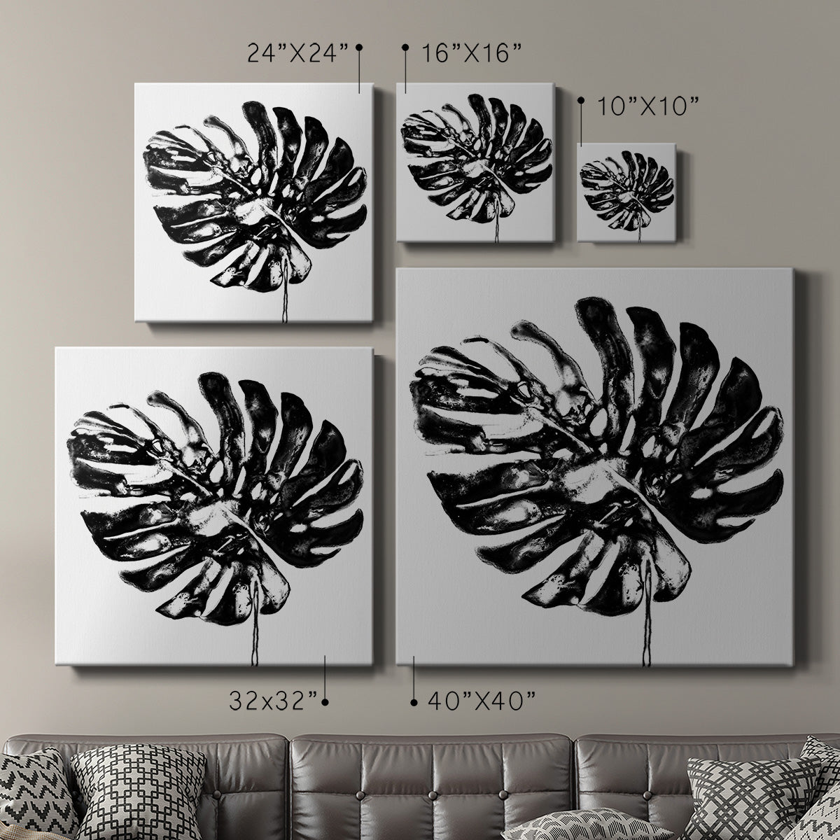 Monochrome Tropic V - Canvas Art Print