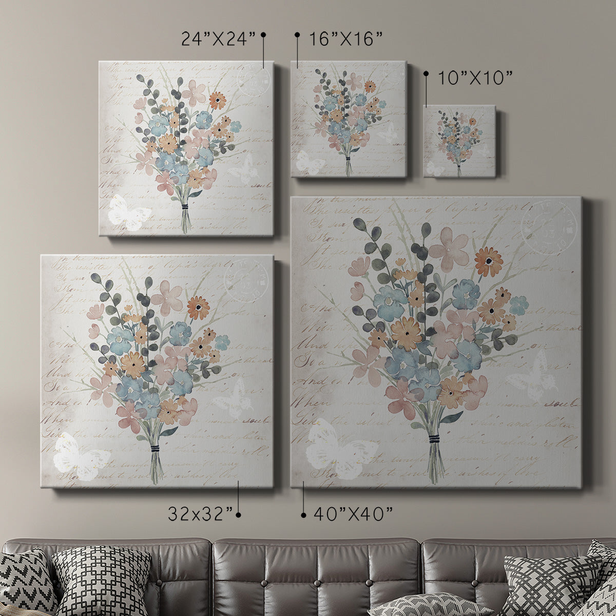 Fleurs Pastel II - Canvas Art Print