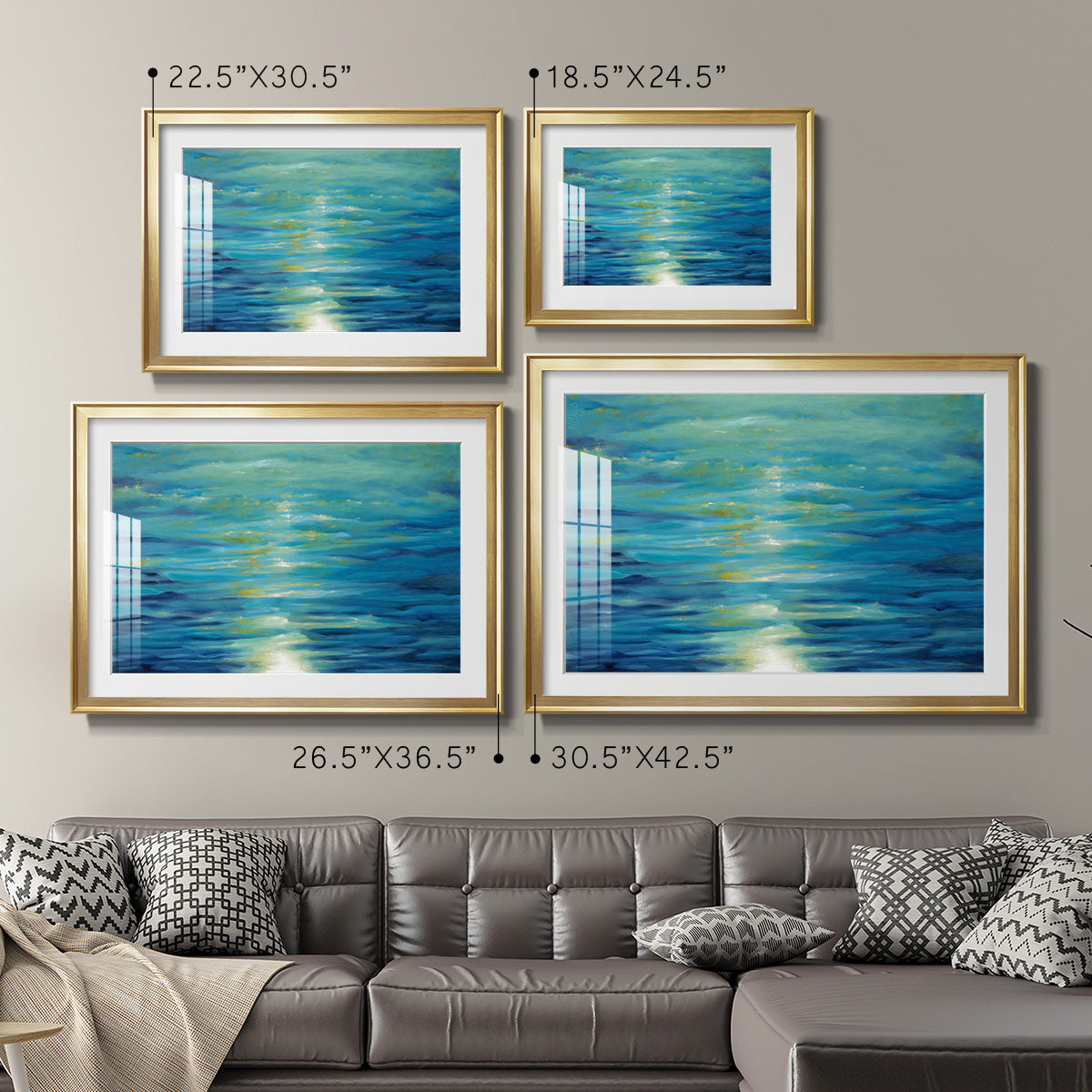 Deep Blue Premium Framed Print - Ready to Hang