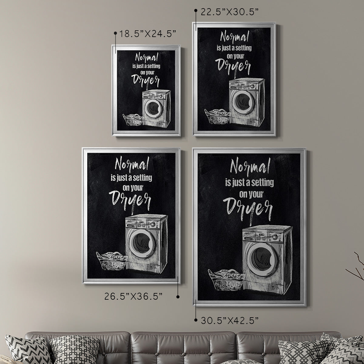 Normal Is Just A Setting - Modern Framed Canvas Print