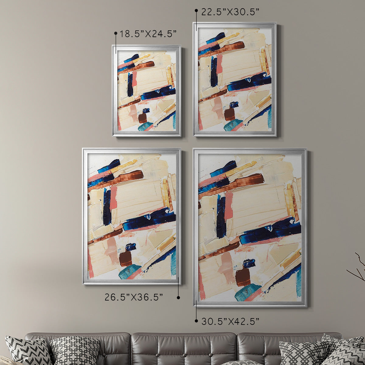 Pivot Point I - Modern Framed Canvas Print