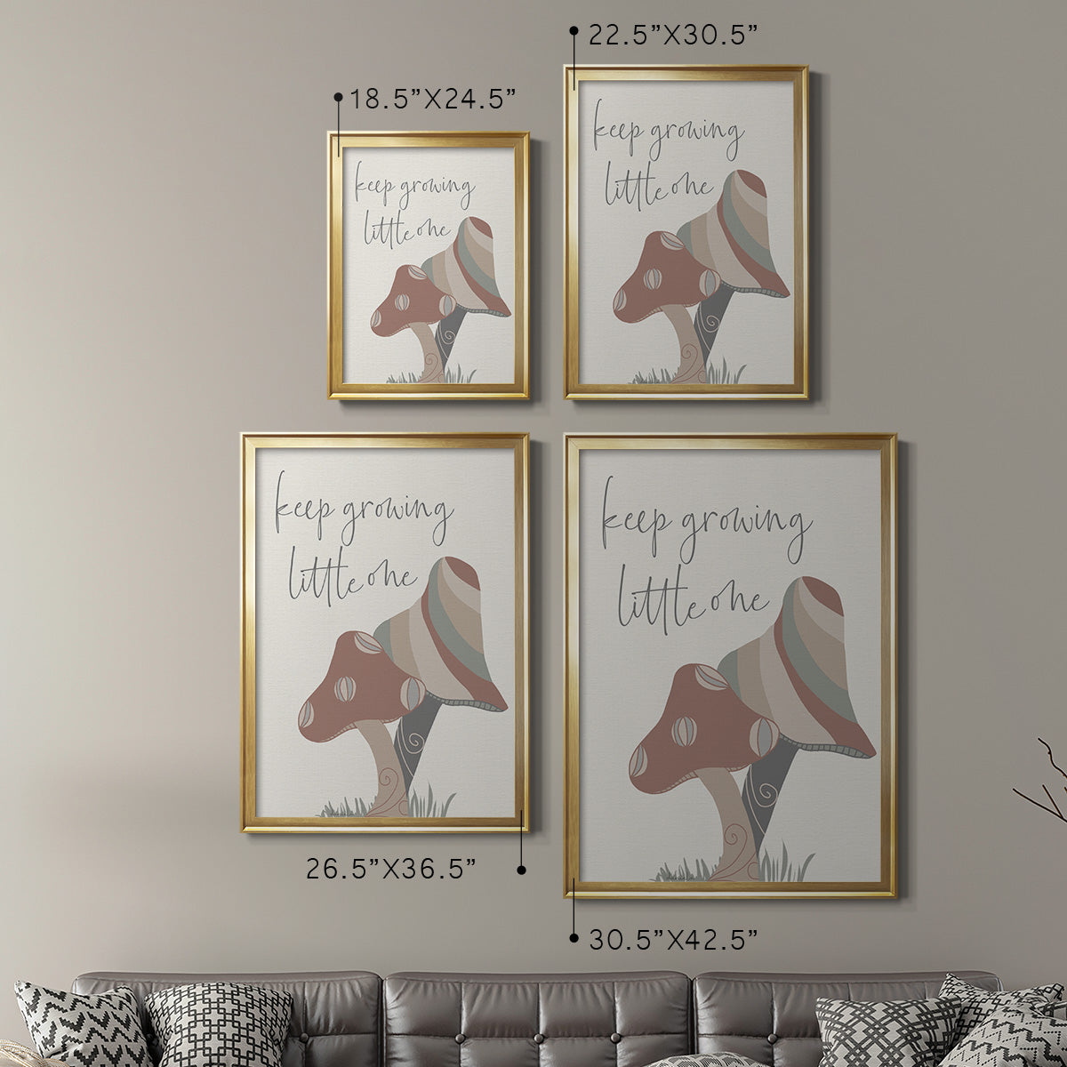 Keep Growing - Modern Framed Canvas Print