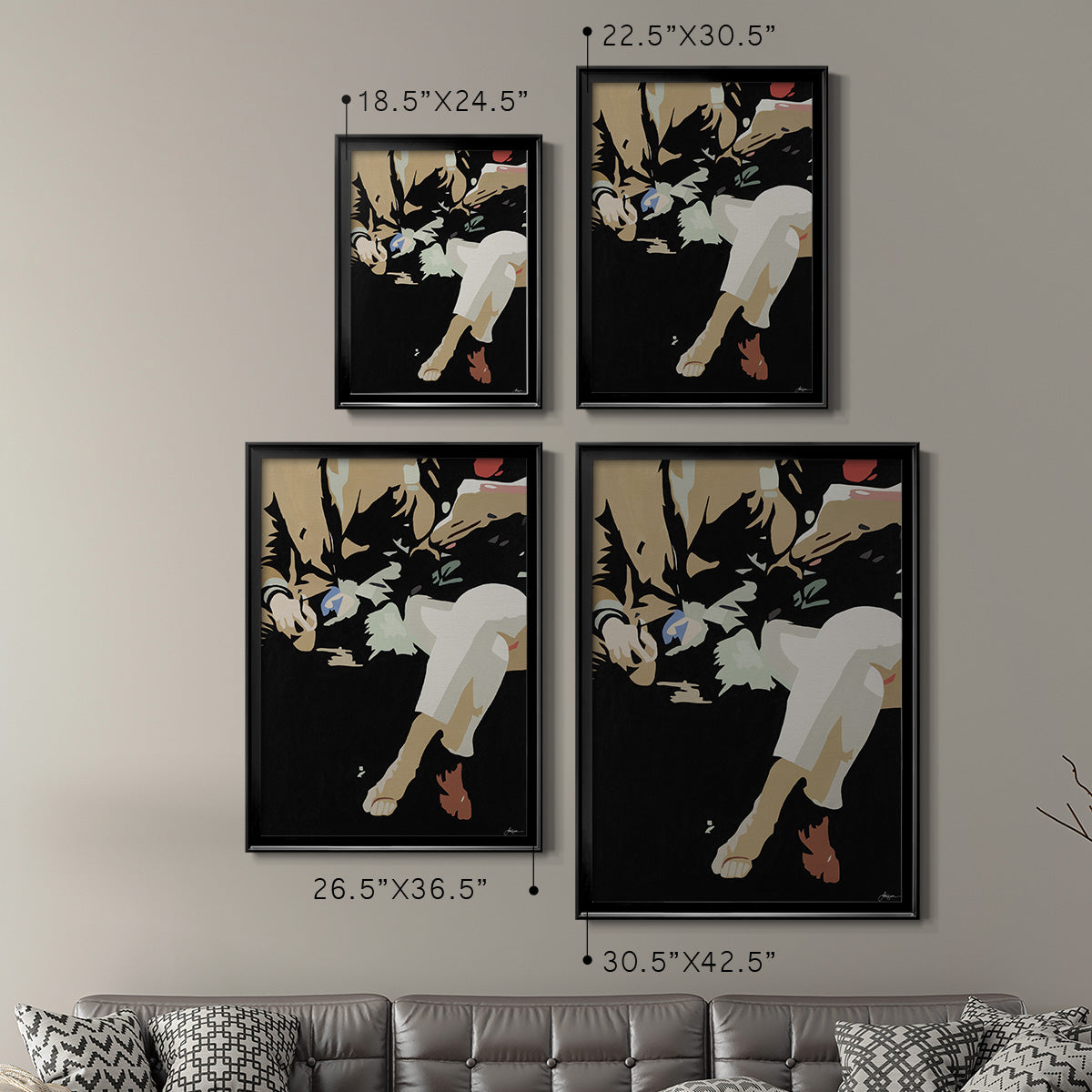 Them #4 -  Framed Canvas Print