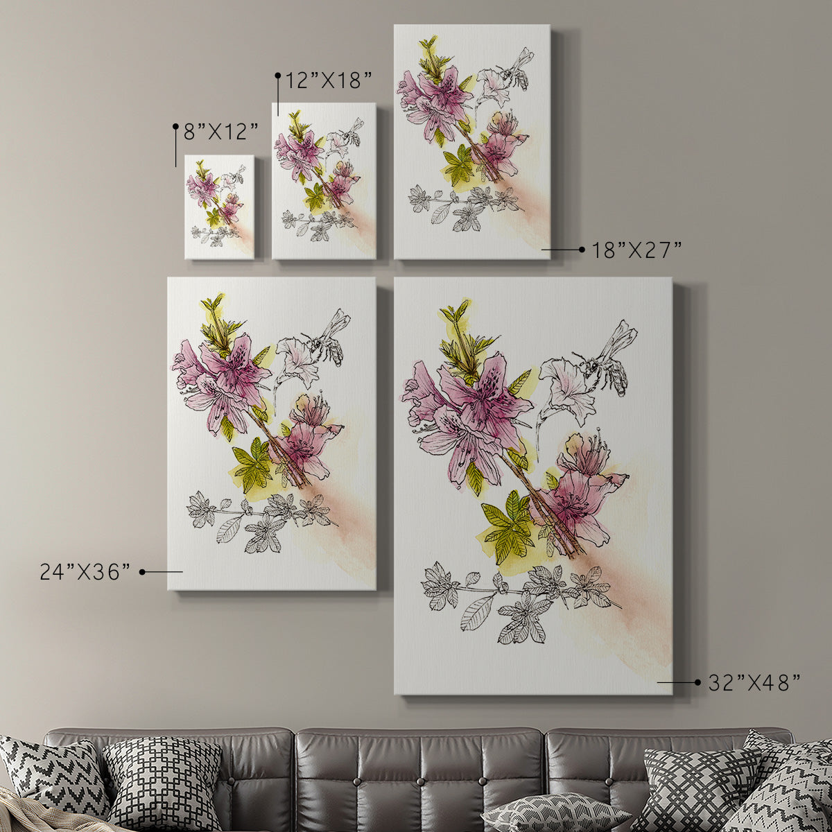 Floral Field Notes I - Canvas Art Print